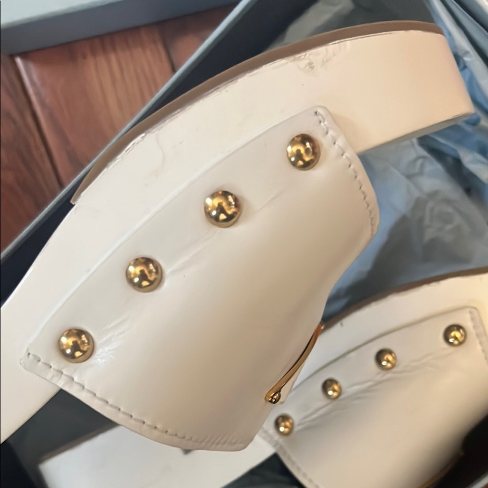 Prada Milano White Clogs Mules - Picture 5 of 10